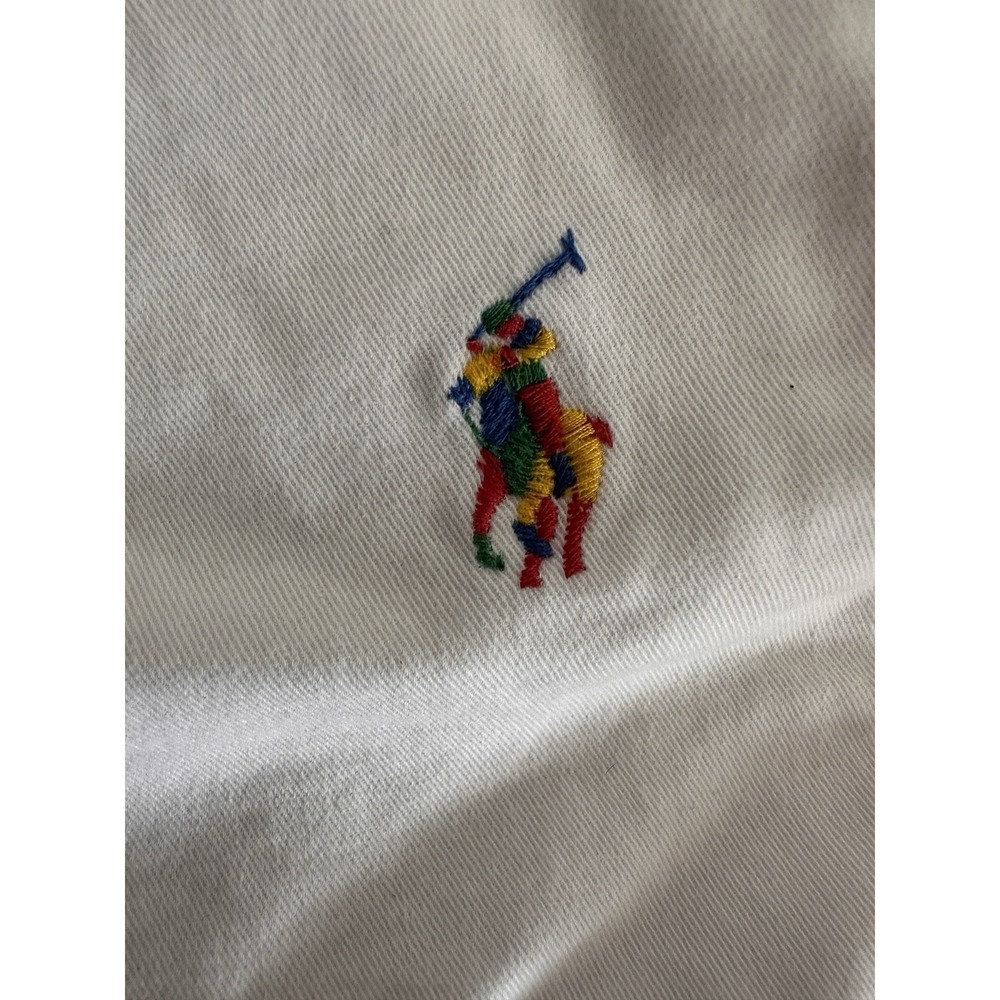 Polo Ralph Lauren Men's Prepster Chino Shorts XL 5" Preppy Rainbow Pony White